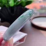 天然翡翠紫罗兰飘花贵妃手镯
